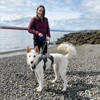 Erin Kerrigan and her dog