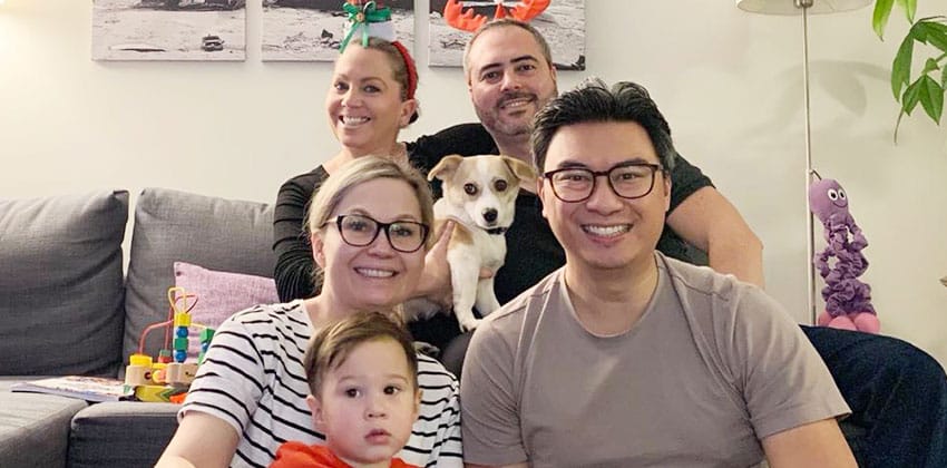 Jeje's family in Toronto.