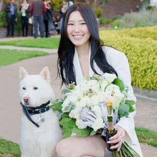 Jenny Kim and her dog