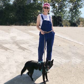 Kathryn Greenbaum and her dog